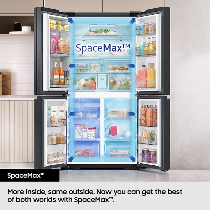 Samsung Series 9 SpaceMax RF65DG960EB1EU 646L Smart Multi Door Fridge Freezer, E Rated in Black