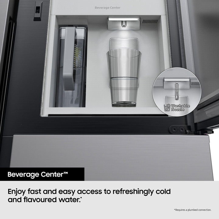 Samsung Series 9 SpaceMax RF65DG960EB1EU 646L Smart Multi Door Fridge Freezer, E Rated in Black