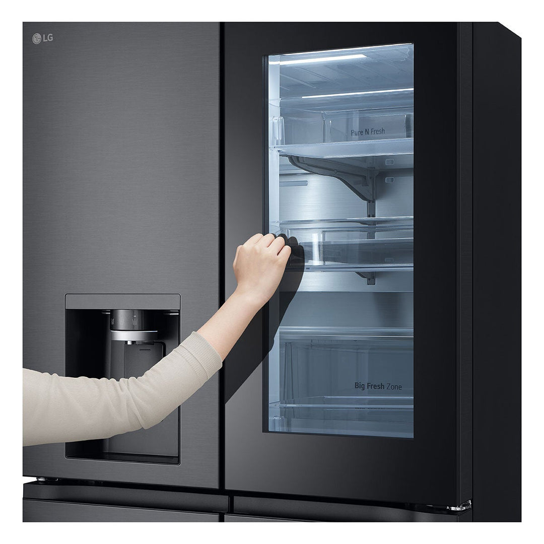 LG GMG96CRAFT Multidoor Fridge Freezer, E Rated, in Black Brushed Steel