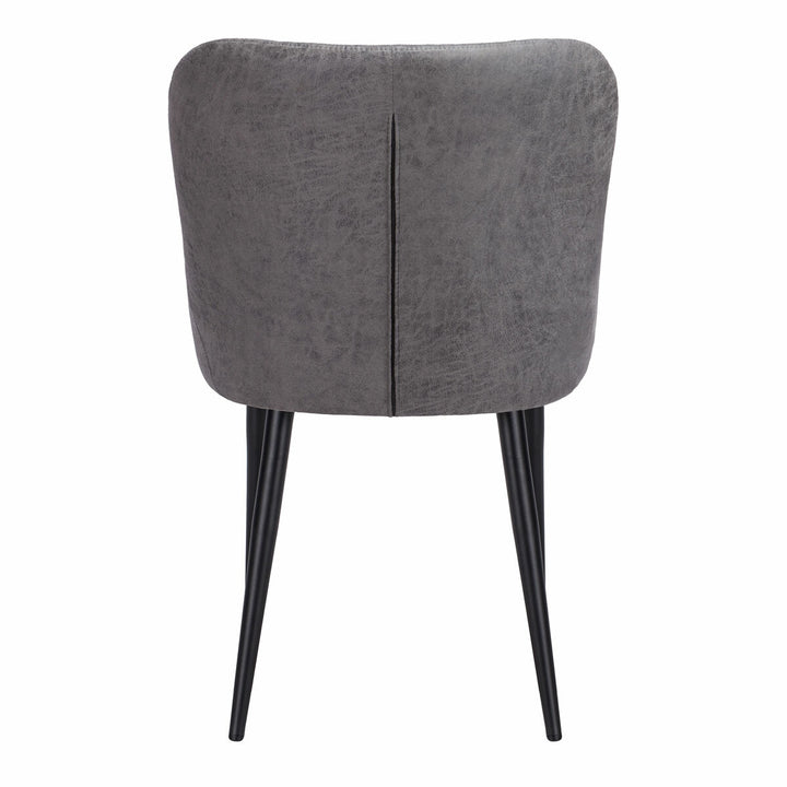 Indus Valley Henley Round Wooden Dining Table + 4 Grey Chairs