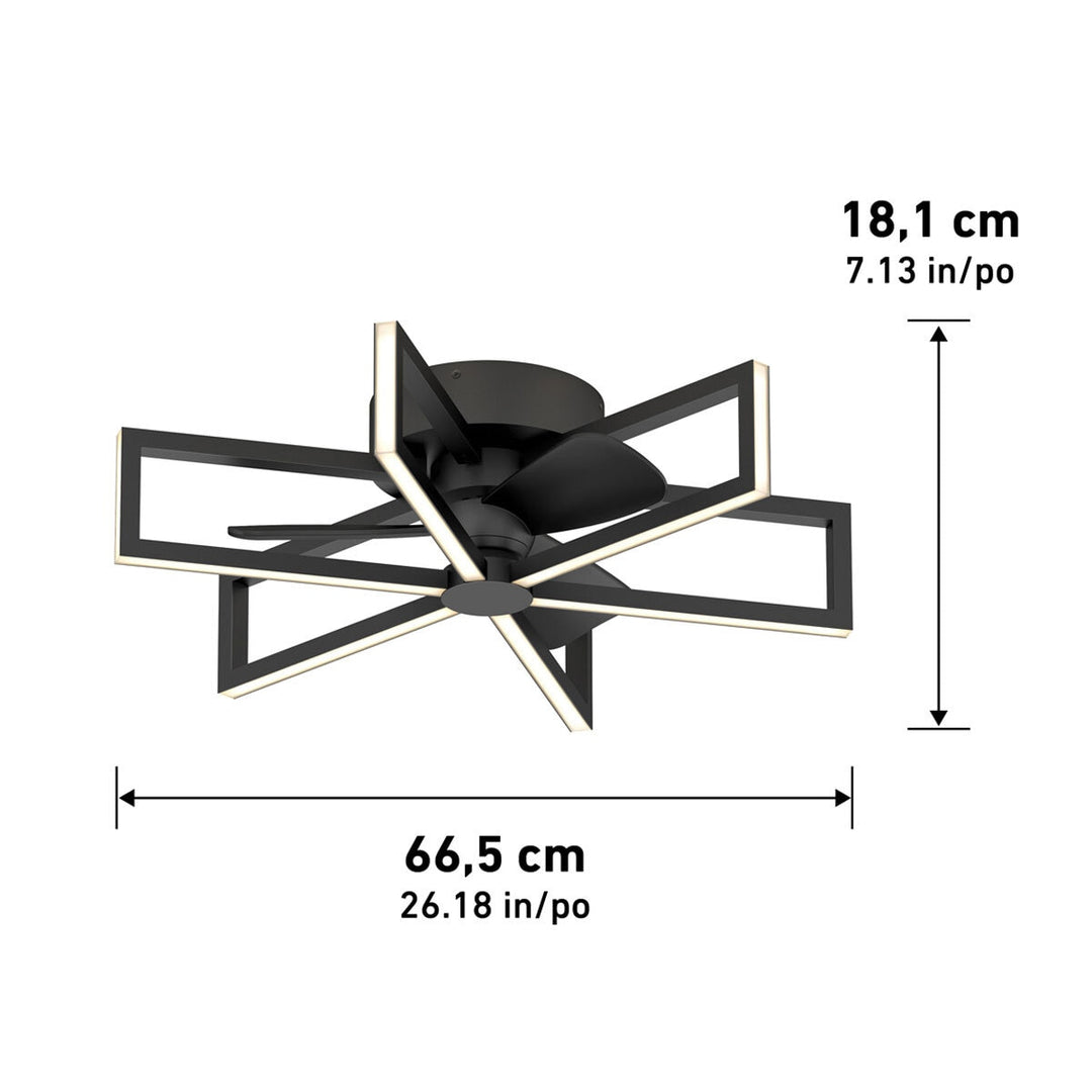 Artika Swirl 26" (66.5cm) Fan Light with Remote Control