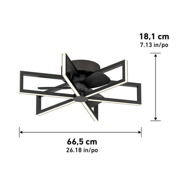 Artika Swirl 26" (66.5cm) Fan Light with Remote Control