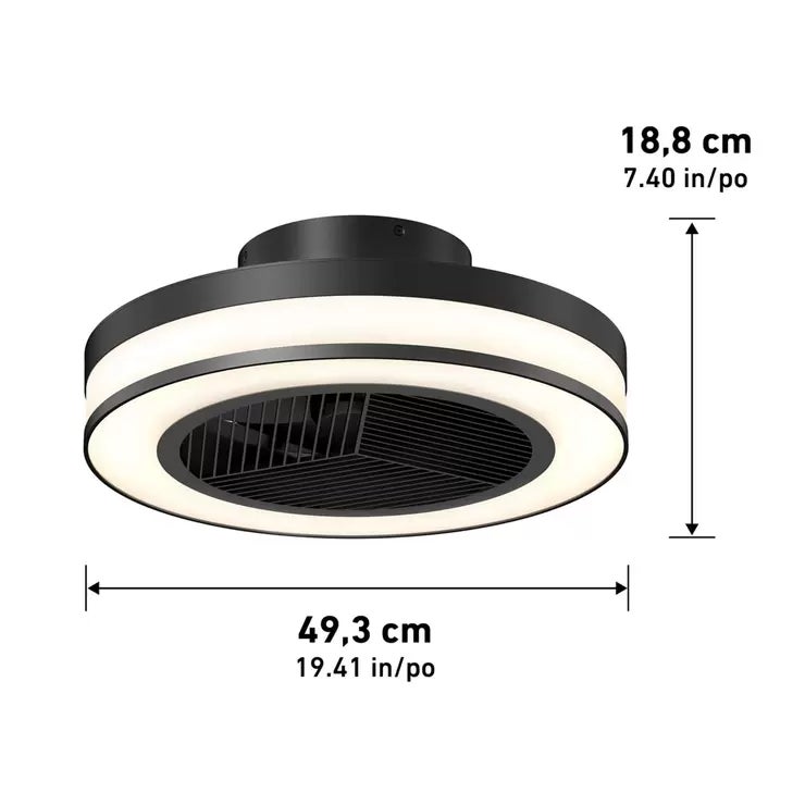 Artika Elton 19" (43cm) Fan Light with Remote Control