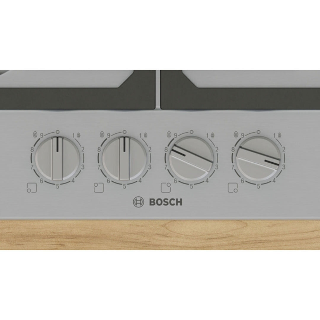 Bosch Series 6, PCP6A5I90, Enamel Gas Hob in Stainless Steel
