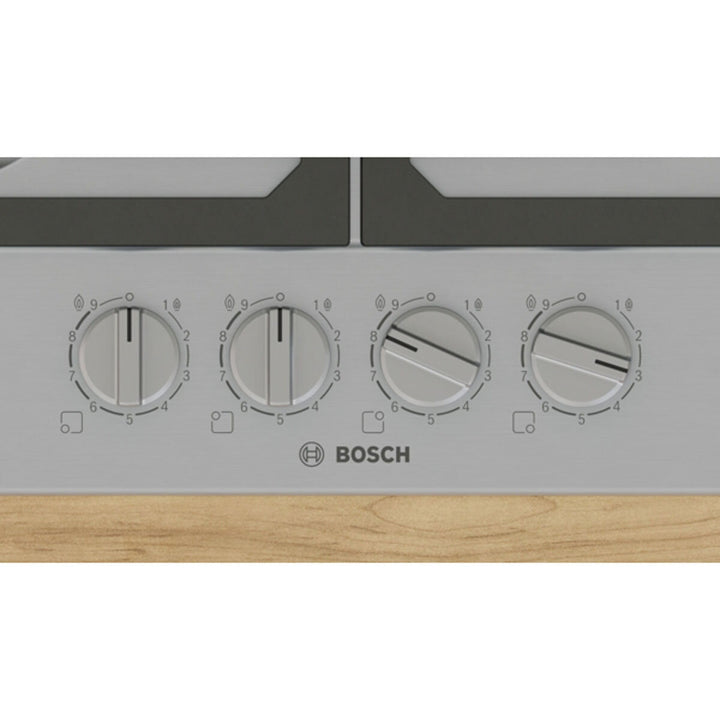 Bosch Series 6, PCP6A5I90, Enamel Gas Hob in Stainless Steel