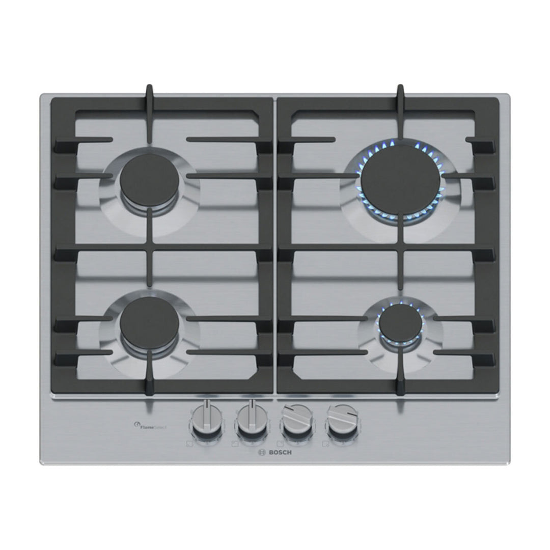 Bosch Series 6, PCP6A5I90, Enamel Gas Hob in Stainless Steel