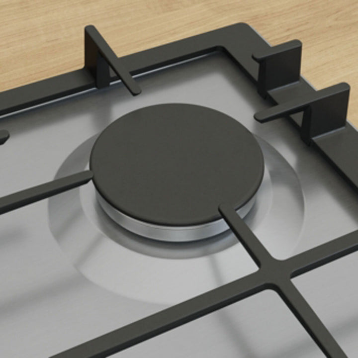 Bosch Series 6, PCP6A5I90, Enamel Gas Hob in Stainless Steel