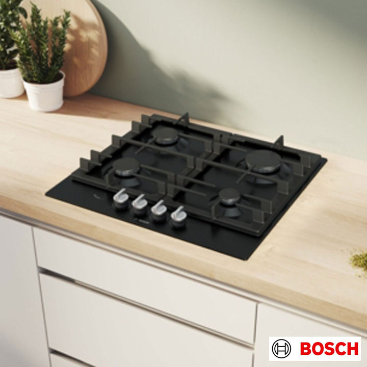 Bosch Series 6, PCP6A6I90, Enamel Gas Hob in Black