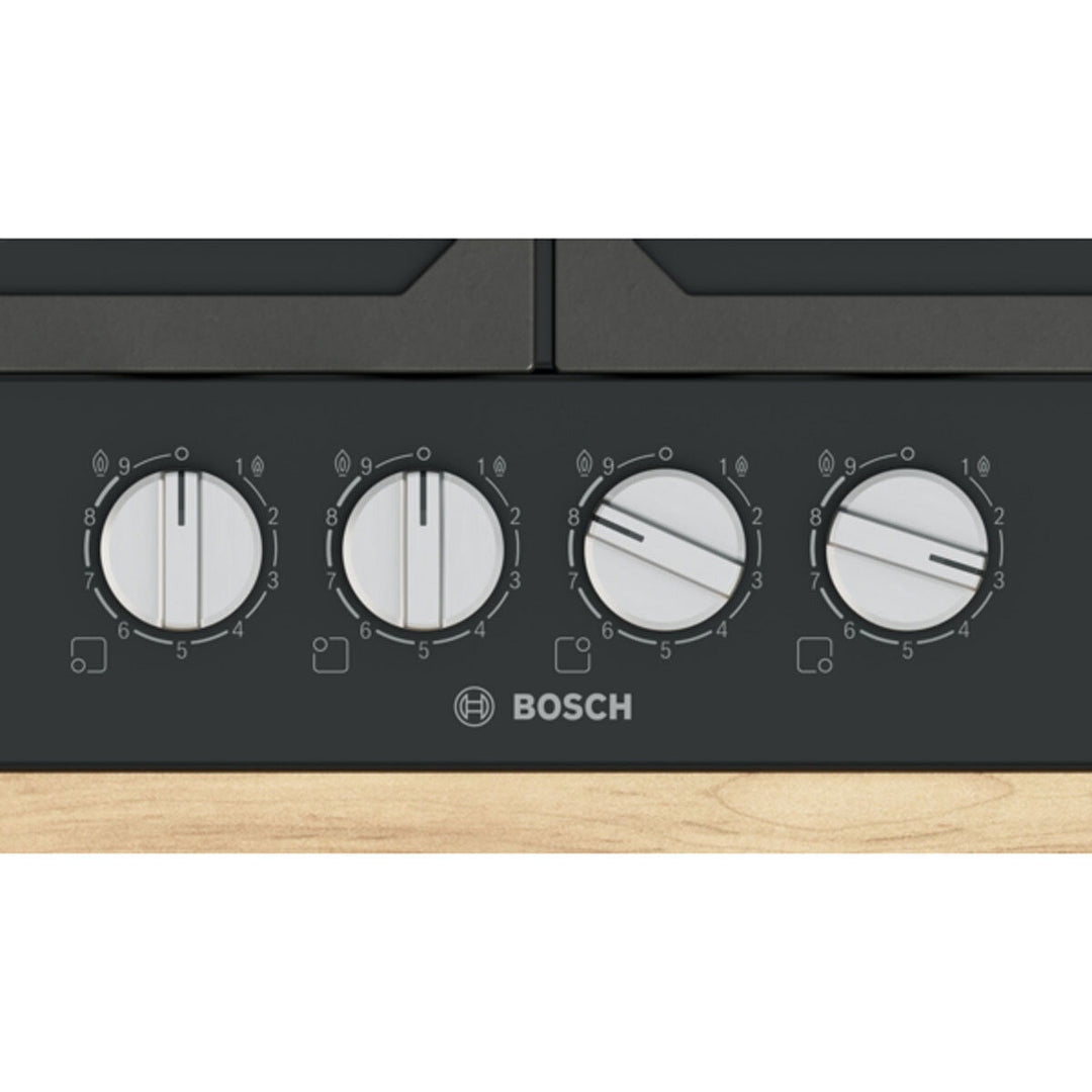 Bosch Series 6, PCP6A6I90, Enamel Gas Hob in Black