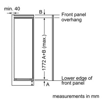 Bosch Series 4, KIR81VFE0G Fully Integrated Fridge, E Rated