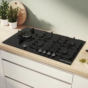Bosch Series 6 PPM9A6I40, Tempered Glass 90cm Gas Hob in Black