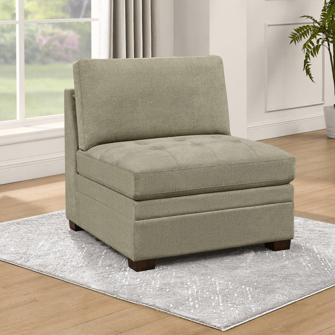 Thomasville Tisdale Beige Fabric Armless Chair