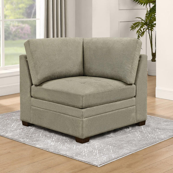 Thomasville Tisdale Beige Fabric Corner Chair