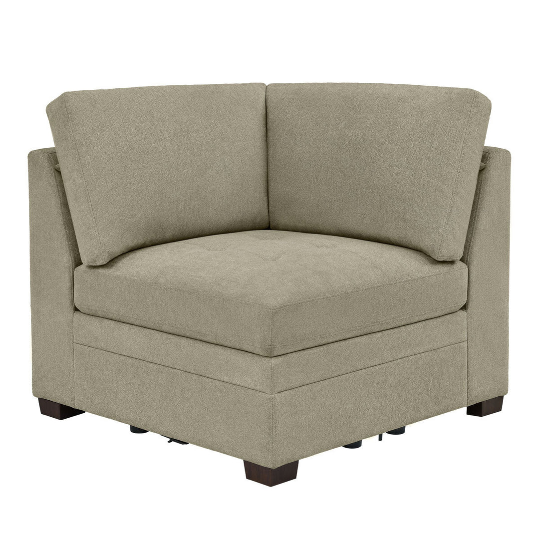 Thomasville Tisdale Beige Fabric Corner Chair