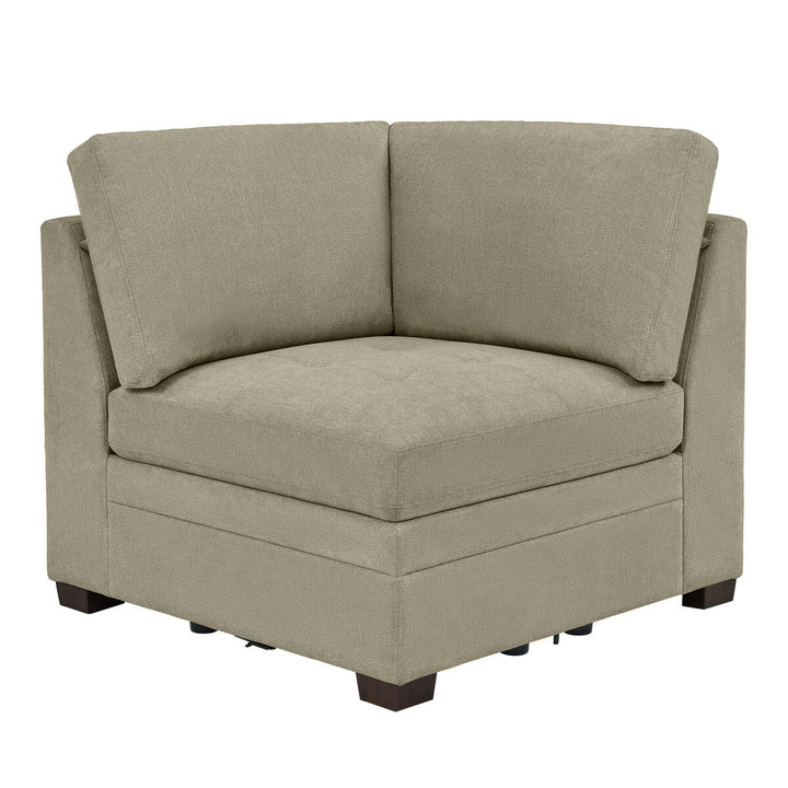 Thomasville Tisdale Beige Fabric Corner Chair