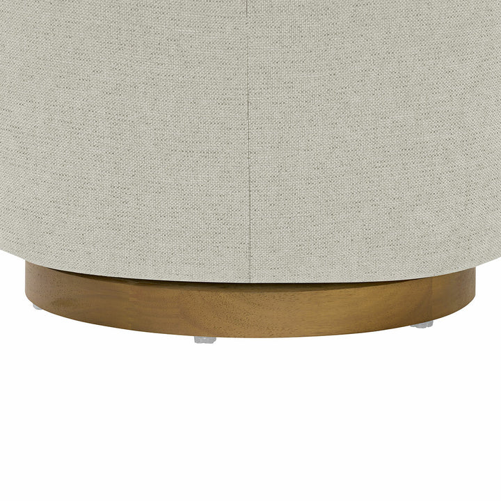 Henredon Murphy Light Grey Fabric Swivel Chair