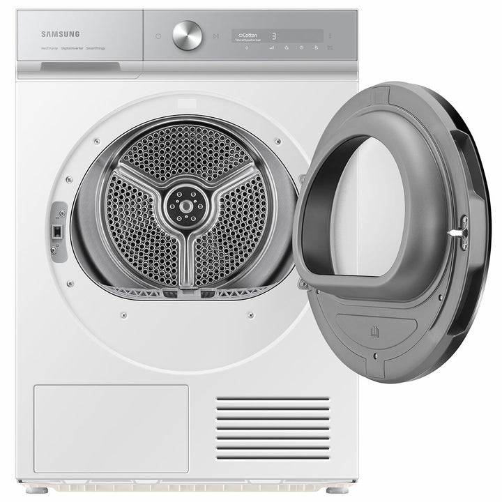 Samsung Series 8 DV90BB9445GHS1, 9kg Smart Heat Pump Tumble Dryer, A+++ Rated in White