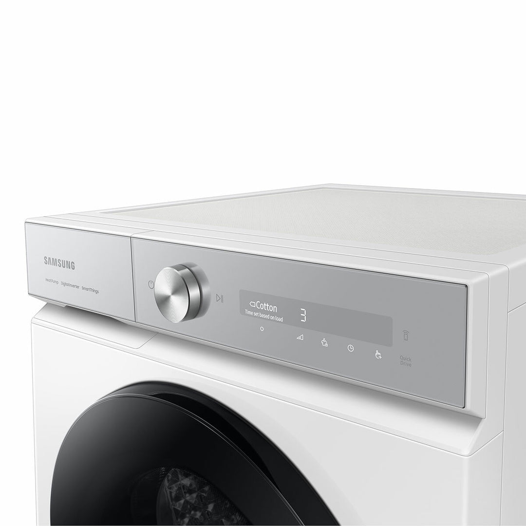 Samsung Series 8 DV90BB9445GHS1, 9kg Smart Heat Pump Tumble Dryer, A+++ Rated in White