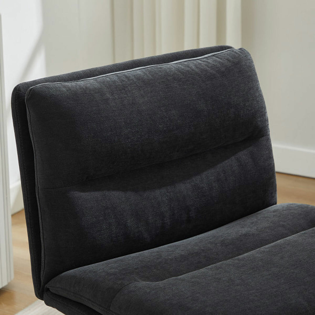 Elle Decor Gracie Criss-Cross Wide Office Chair, Black