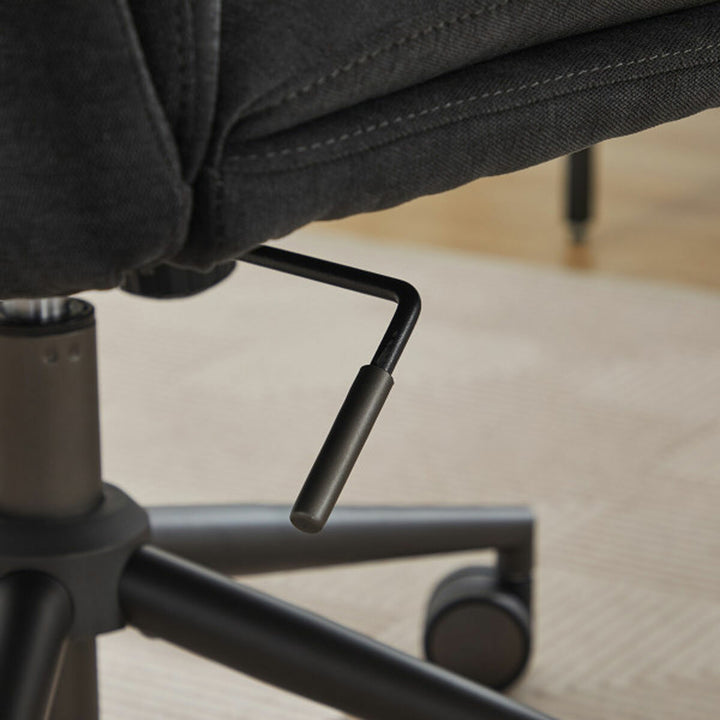 Elle Decor Gracie Criss-Cross Wide Office Chair, Black
