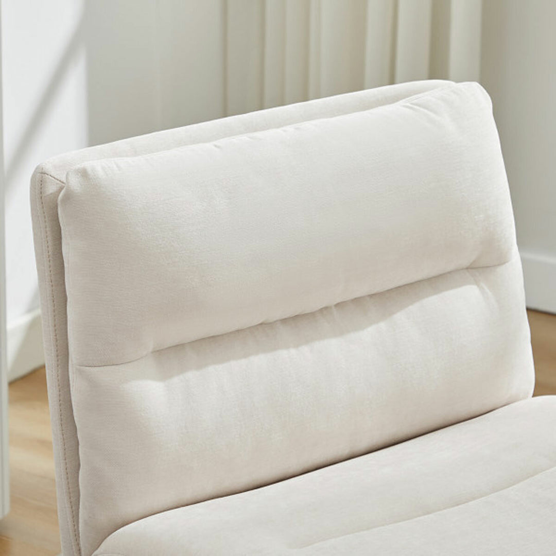 Elle Decor Gracie Criss-Cross Wide Office Chair, Cream