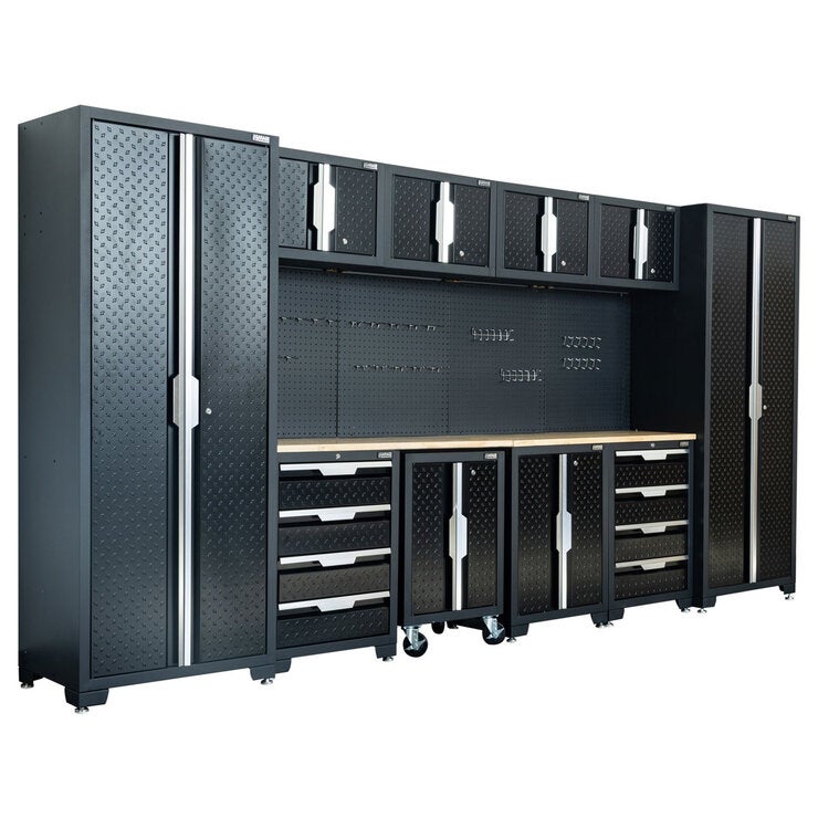 Hilka Garage Pro+ 24 Gauge Steel 11 Piece Cabinet Set