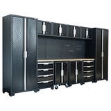 Hilka Garage Pro+ 24 Gauge Steel 11 Piece Cabinet Set