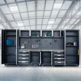 Hilka Garage Pro+ 24 Gauge Steel 11 Piece Cabinet Set