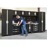 Hilka Garage Pro+ 24 Gauge Steel 11 Piece Cabinet Set