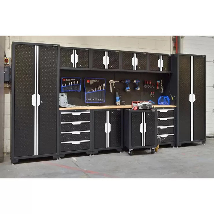 Hilka Garage Pro+ 24 Gauge Steel 11 Piece Cabinet Set