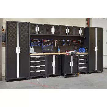 Hilka Garage Pro+ 24 Gauge Steel 11 Piece Cabinet Set