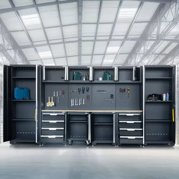 Hilka Garage Pro+ 24 Gauge Steel 11 Piece Cabinet Set