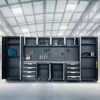 Hilka Garage Pro+ 24 Gauge Steel 11 Piece Cabinet Set