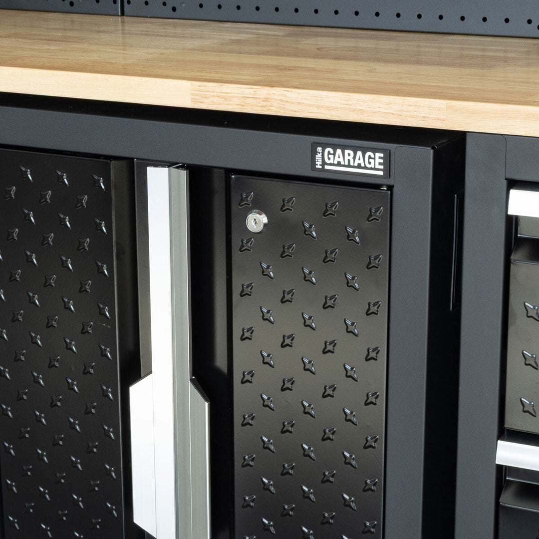 Hilka Garage Pro+ 24 Gauge Steel 9 Piece Cabinet Set