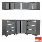 Hilka 7 Piece Garage Corner Cabinet Set