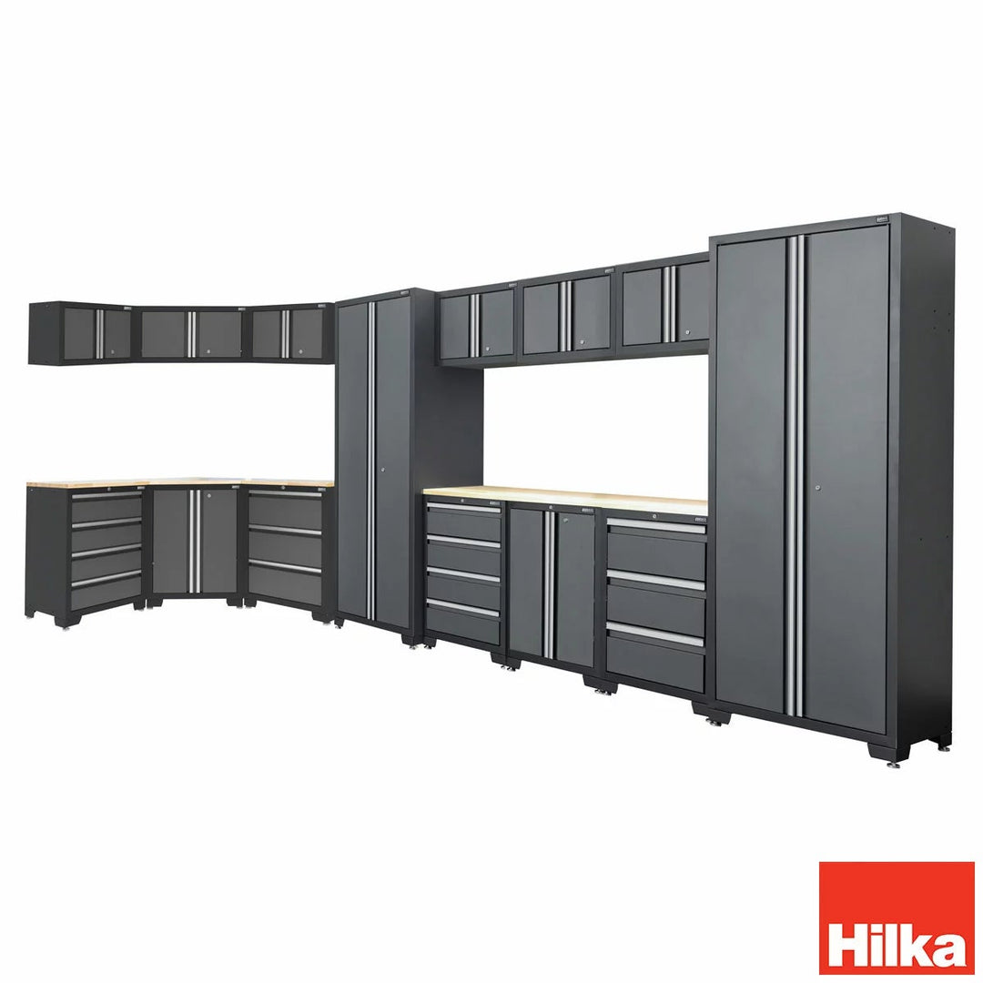 Hilka Garage Bundle 16 piece Corner &amp; Cabinet Storage Set