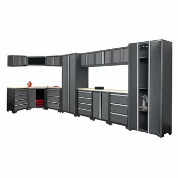 Hilka Garage Bundle 16 piece Corner &amp; Cabinet Storage Set