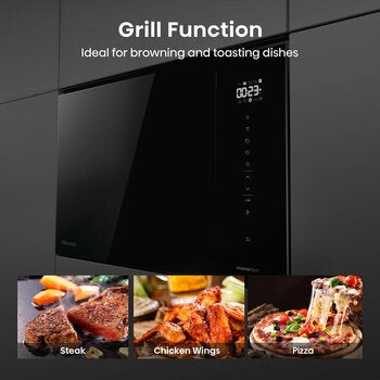 Hisense Hi6 BlackLine BIM325GI63DBGUK Built-In 25L Microwave with Grill, in Jet Black
