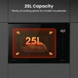Hisense Hi6 BlackLine BIM325GI63DBGUK Built-In 25L Microwave with Grill, in Jet Black