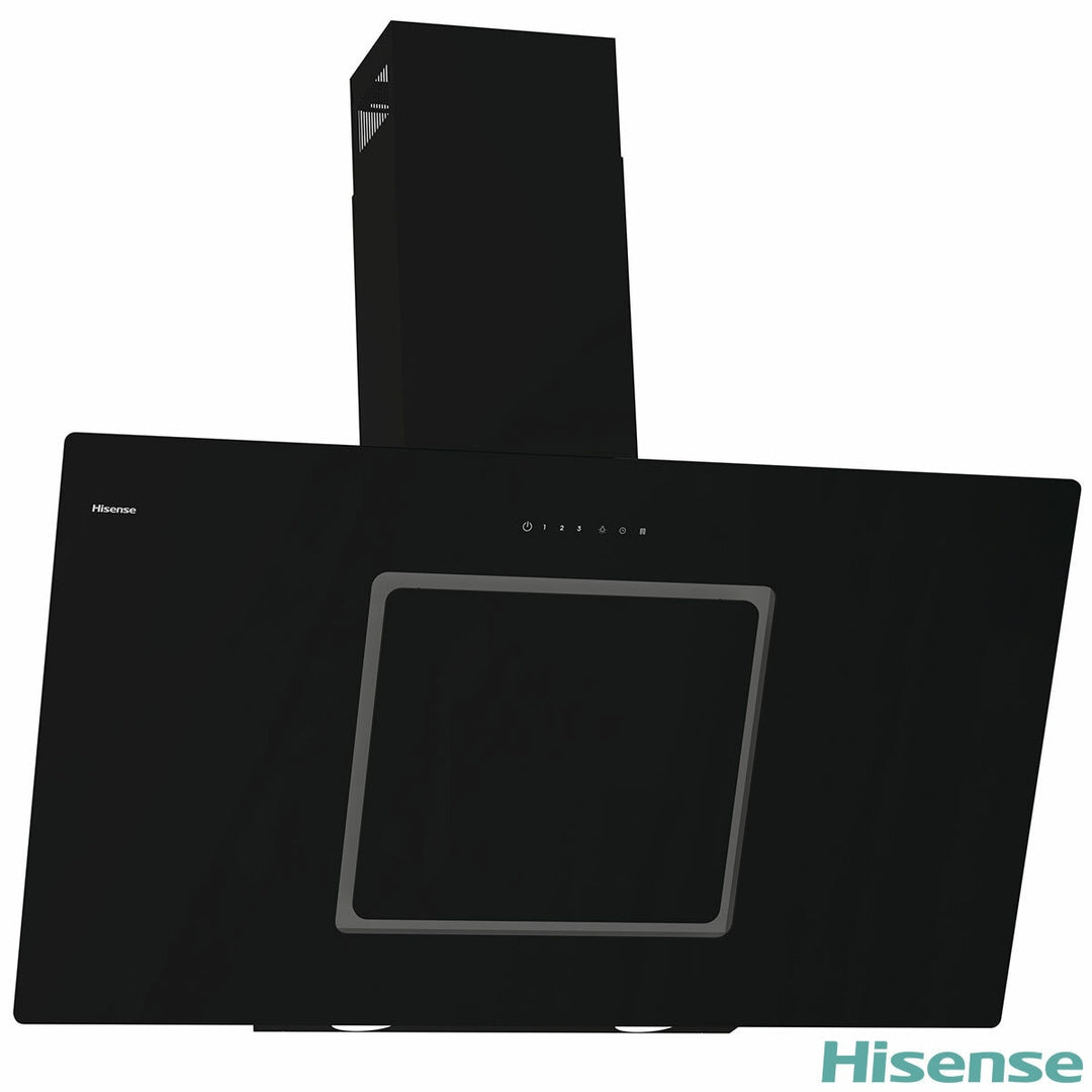 Hisense Hi6 CH10IN14BBUK 100cm Chimney Cooker Hood, A Rated in Black Glass