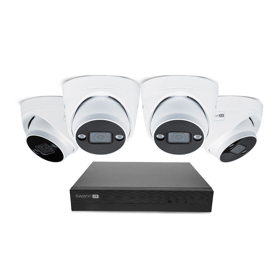 Swann 4K NVR 8 x Channel / 4 x NHD-ADVANXB Dome Cameras with 1TB HDD SWNVK-8ADVANX4D-EU