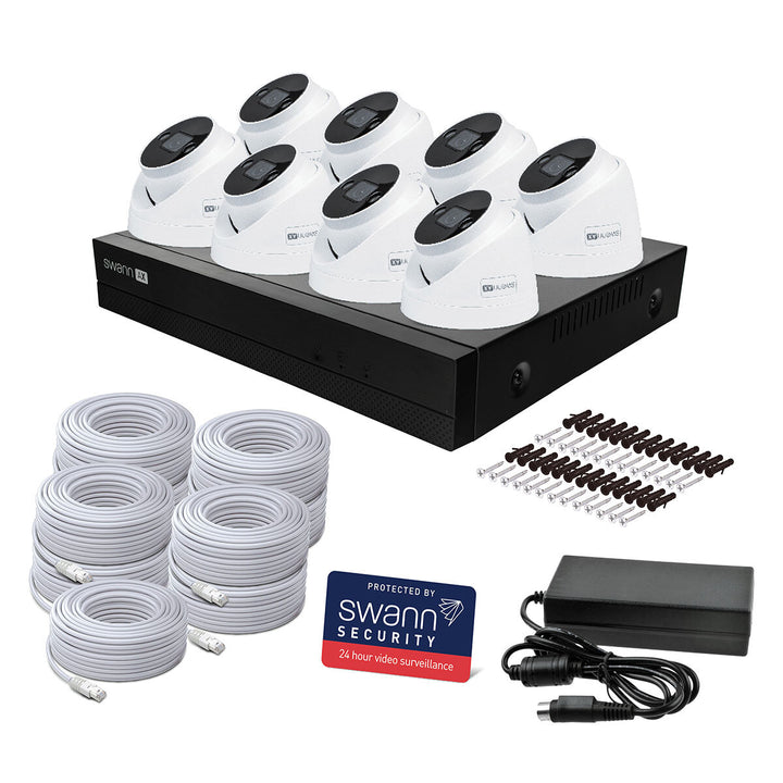 Swann 4K NVR 16 x Channel / 8 x NHD-ADVANXD Dome Cameras with 2TB HDD SWNVK-16ADVANX8B-EU