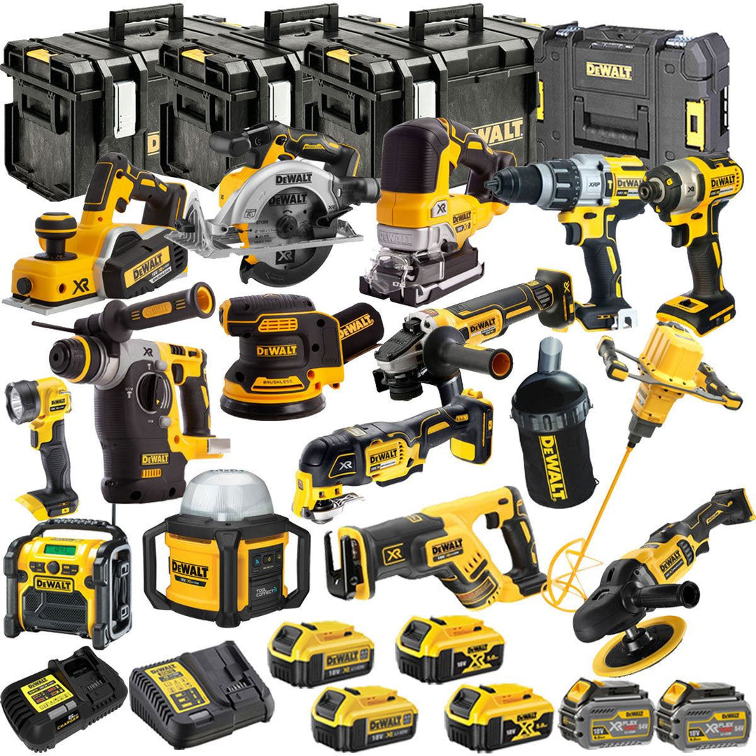 Dewalt DCKT4T15P 18V XR 15 Piece Power Tool Kit with 6 x Battery Charger & TStak Tool Storage
