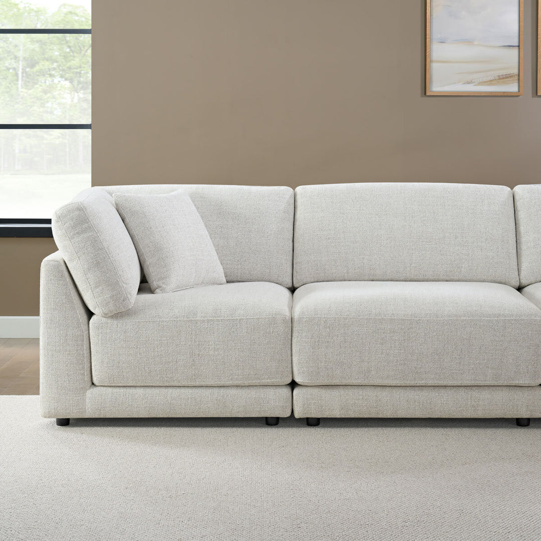 Aiden & Ivy Dayna Grey Fabric 8 Piece Modular Sofa