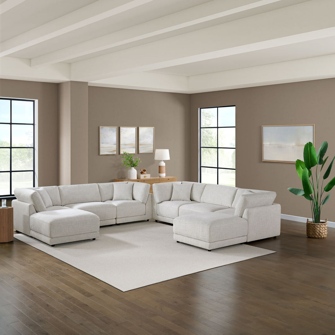 Aiden & Ivy Dayna Grey Fabric 8 Piece Modular Sofa