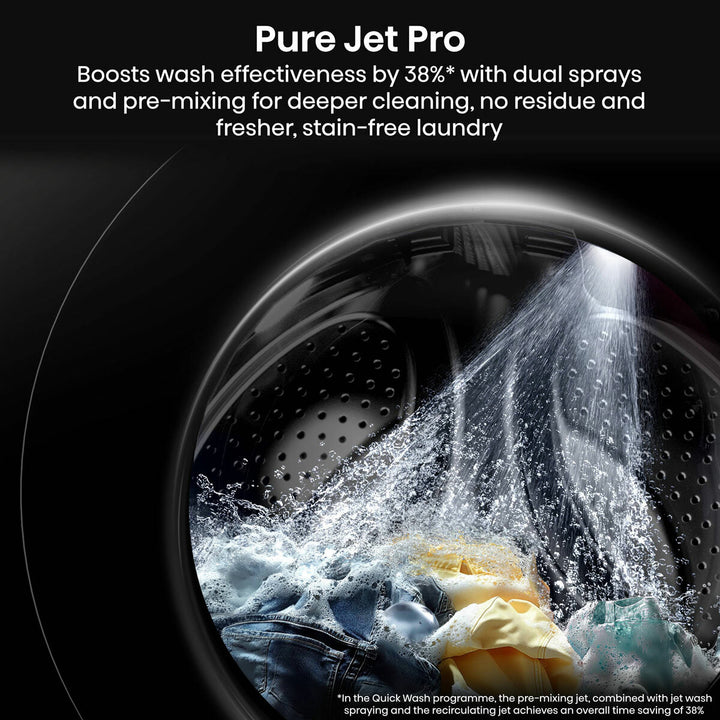 Hisense KitchenFit 5i Series WD5I1045BBQ, 10.5kg / 6kg Washer Dryer, D Rated in Black