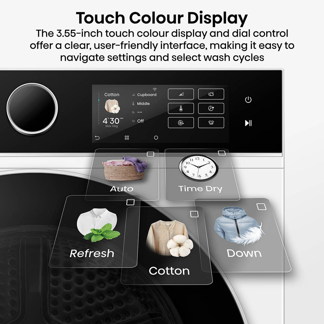 Hisense KitchenFit 5i Series DH5i104BWAB, 10kg Heat Pump Dryer, A+++ Rated in White