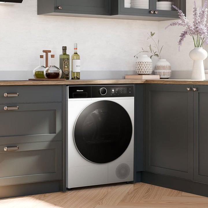Hisense KitchenFit 5i Series DH5i104BWAB, 10kg Heat Pump Dryer, A+++ Rated in White