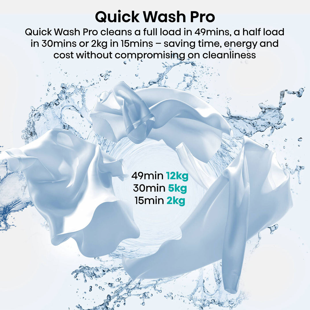 Hisense KitchenFit 5i Series WD5I1245BBR, 12kg/ 8kg Washer Dryer, D Rated in Black