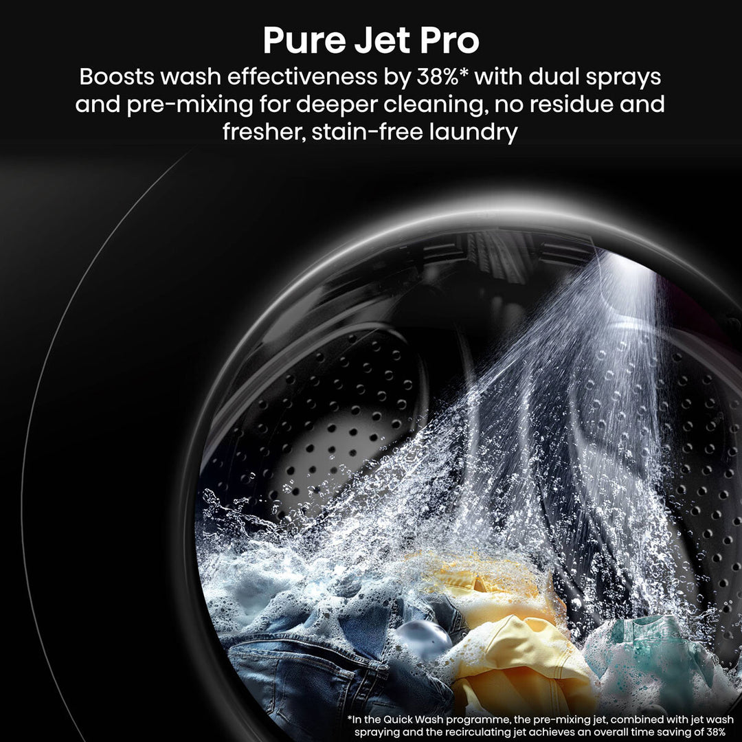 Hisense KitchenFit 5i Series WD5I1245BWR, 12kg/ 8kg Washer Dryer, D Rated in White